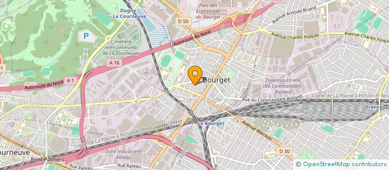 localisation de l'entreprise UTS à LE BOURGET