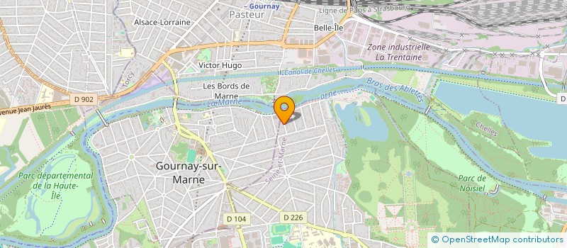 localisation de l'entreprise UTVIGNES  CHAMPS-SUR-MARNE