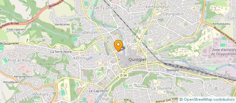 localisation de l'entreprise UVA TROPIC LIBRE SERVICE DU BRONZAGE à QUIMPER