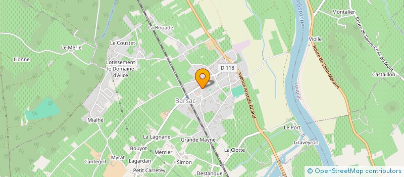 localisation de l'entreprise UVART à BARSAC
