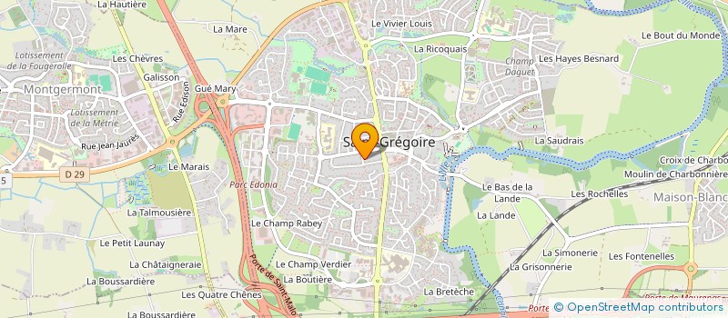 localisation de l'entreprise UVRE & CO  SAINT-GREGOIRE