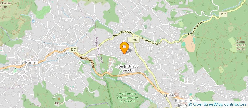 localisation de l'entreprise ŒUVRES&OUVRAGES à ROQUEFORT-LES-PINS