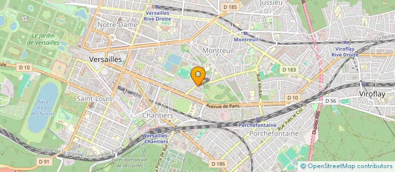 localisation de l'entreprise UVW à VERSAILLES