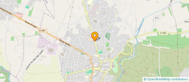 localisation de l'entreprise UZES TCG  UZES