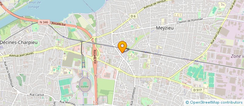 localisation de l'entreprise UZM MENUISERIES à MEYZIEU