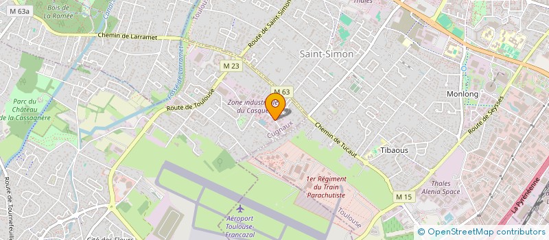 localisation de l'entreprise V 2M à CUGNAUX