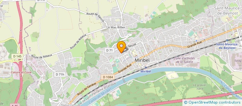 localisation de l'entreprise V.2M à MIRIBEL