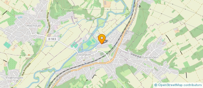 localisation de l'entreprise V.A.2.G.  ZILLISHEIM