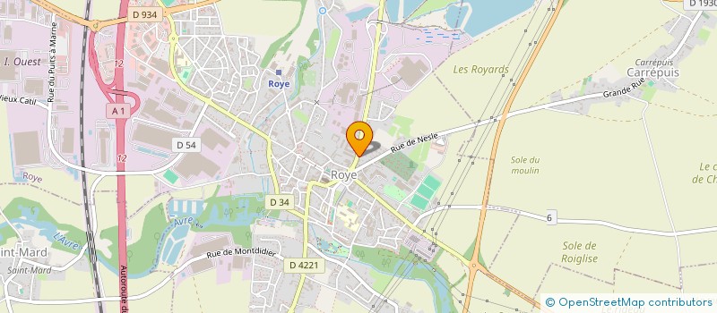 localisation de l'entreprise V&A  ROYE