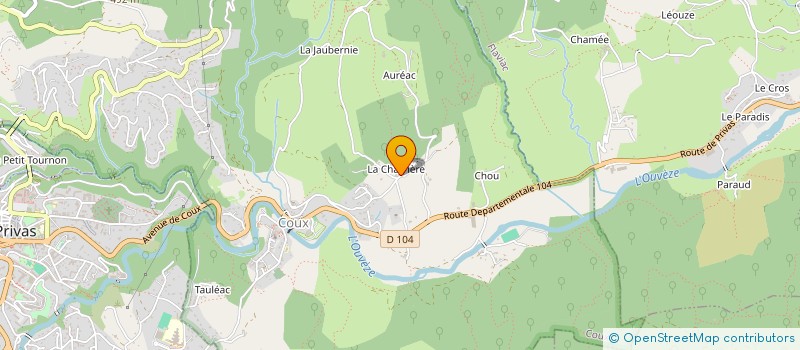 localisation de l'entreprise V.A.I.E. RISSON  COUX