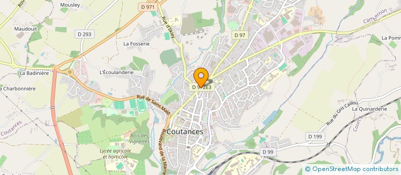 localisation de l'entreprise V.A.L. à COUTANCES