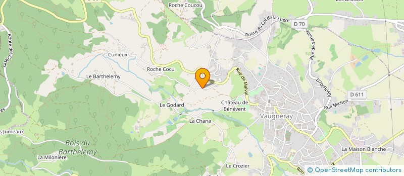 localisation de l'entreprise V.A.L.NEGOCE à VAUGNERAY