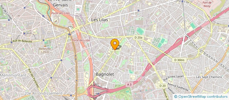 localisation de l'entreprise V.A.L.S.O.  BAGNOLET