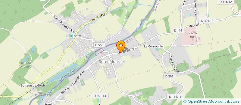 localisation de l'entreprise V.A.S à SOREL-MOUSSEL