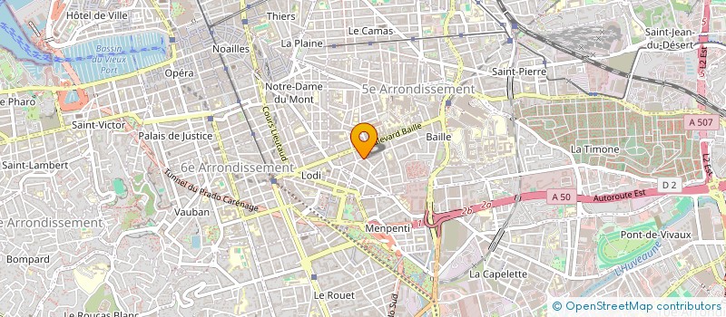 localisation de l'entreprise V.A. TP à MARSEILLE