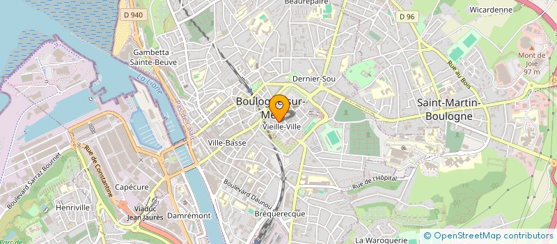 localisation de l'entreprise V.A.V.  BOULOGNE-SUR-MER