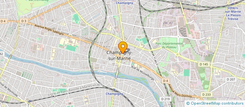 localisation de l'entreprise V.A.V à CHAMPIGNY-SUR-MARNE
