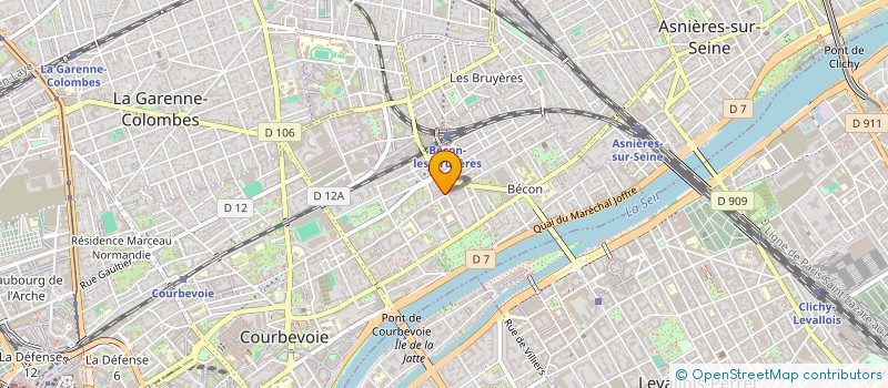 localisation de l'entreprise V AND B à COURBEVOIE
