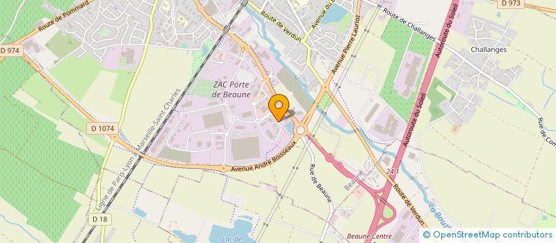 localisation de l'entreprise V.B.A. DEVELOPPEMENT à BEAUNE