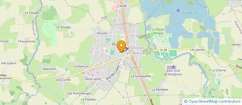 localisation de l'entreprise V.B.F à MONTREVEL-EN-BRESSE