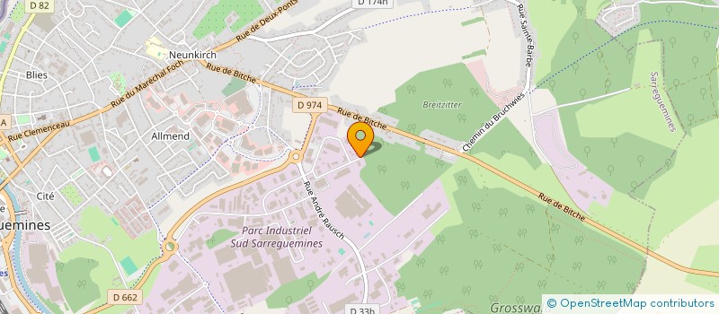 localisation de l'entreprise V B FORM SARL à SARREGUEMINES