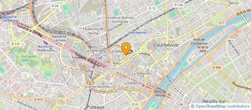 localisation de l'entreprise V.B.P. à COURBEVOIE