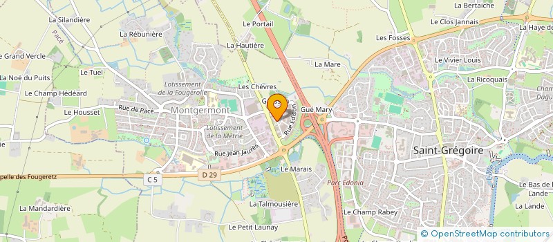 localisation de l'entreprise V.BA. DECORATION  MONTGERMONT