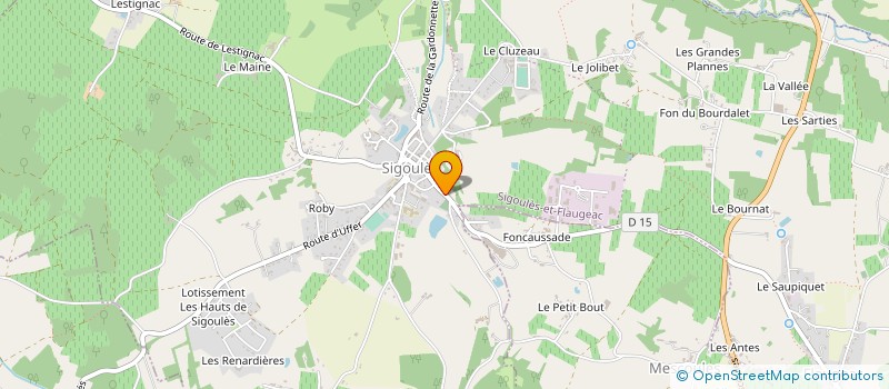 localisation de l'entreprise V.C.N. INDUSTRIES  SIGOULES-ET-FLAUGEAC