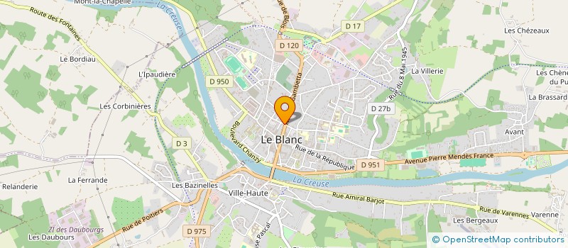 localisation de l'entreprise V-COLLECTION à LE BLANC