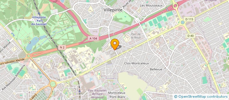 localisation de l'entreprise V D'EX FORMATION à VILLEPINTE