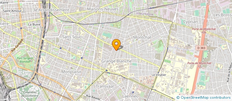 localisation de l'entreprise V.D.O. PEREZ (VENTES D'OCCASION PEREZ)  LYON