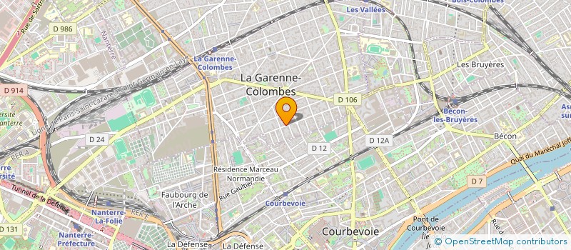 localisation de l'entreprise V.D.PRINT  LA GARENNE-COLOMBES