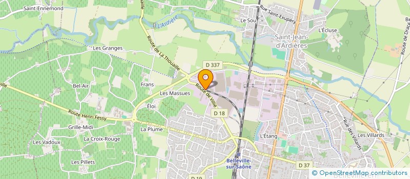 localisation de l'entreprise V.D.S. à SAINT JEAN D'ARDIERES