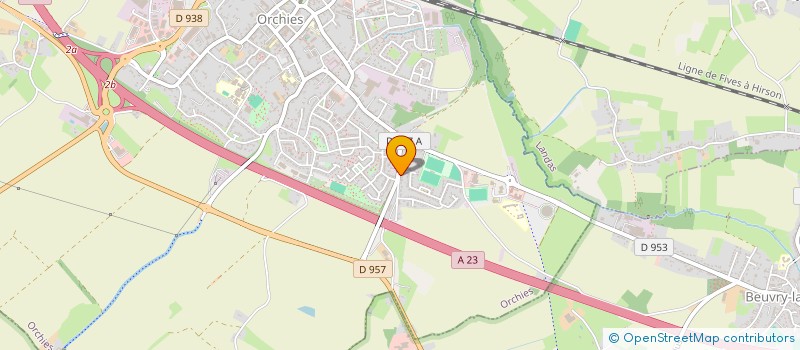 localisation de l'entreprise V DOUBLE V  ORCHIES