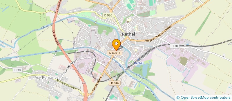 localisation de l'entreprise V.E.C DISTRIBUTION  RETHEL