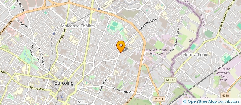 localisation de l'entreprise V.E.J. AUTO  TOURCOING