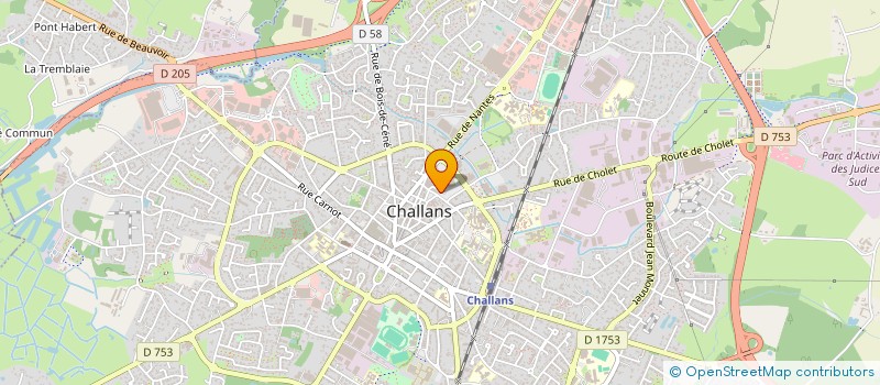 localisation de l'entreprise V.E.L.B. à CHALLANS
