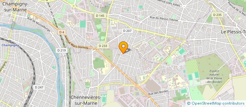 localisation de l'entreprise V.E.N à CHENNEVIERES-SUR-MARNE