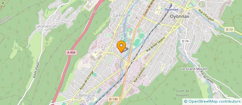 localisation de l'entreprise V.E.V. à OYONNAX