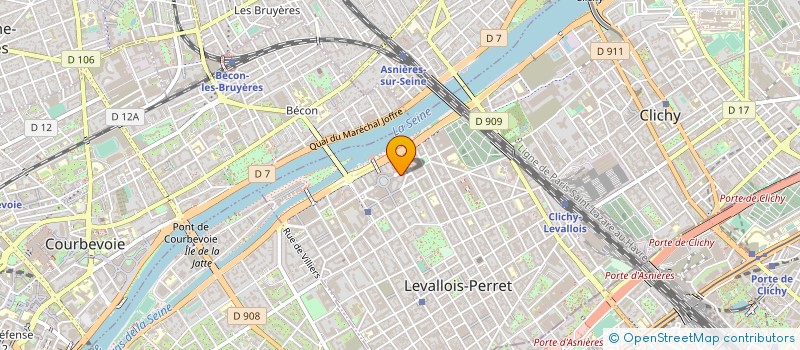 localisation de l'entreprise V.E.V SERVICES à LEVALLOIS-PERRET