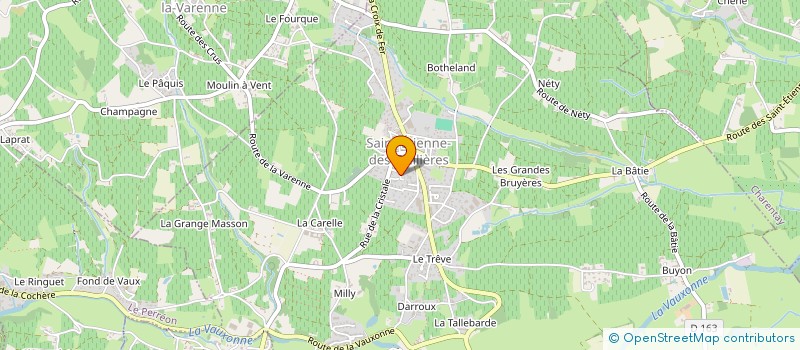localisation de l'entreprise V ELEC à SAINT-ETIENNE-DES-OULLIERES