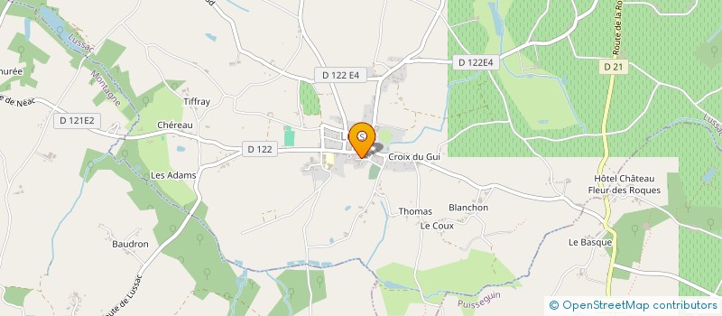 localisation de l'entreprise V. ET B. à LUSSAC