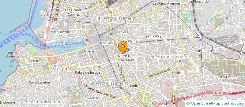 localisation de l'entreprise V. ET E. FRANDJI VIDAL MINIMES à MARSEILLE 6EME