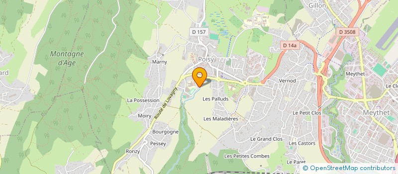 localisation de l'entreprise V ET K GAILLARD - GEOMETRES-EXPERTS à POISY