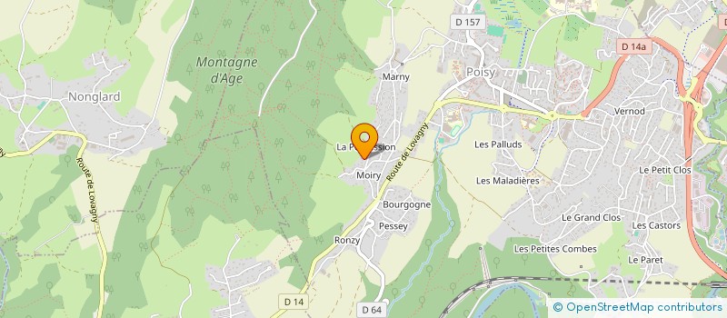 localisation de l'entreprise V.F.B.  POISY