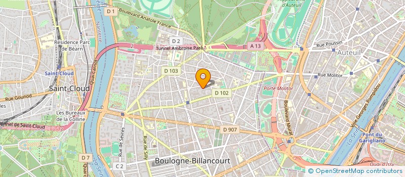 localisation de l'entreprise V.F.G. à BOULOGNE-BILLANCOURT