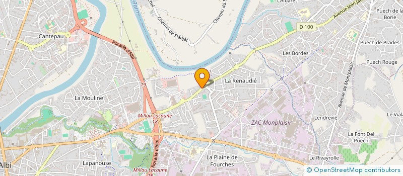 localisation de l'entreprise V.F.R. DISCOUNT à ALBI