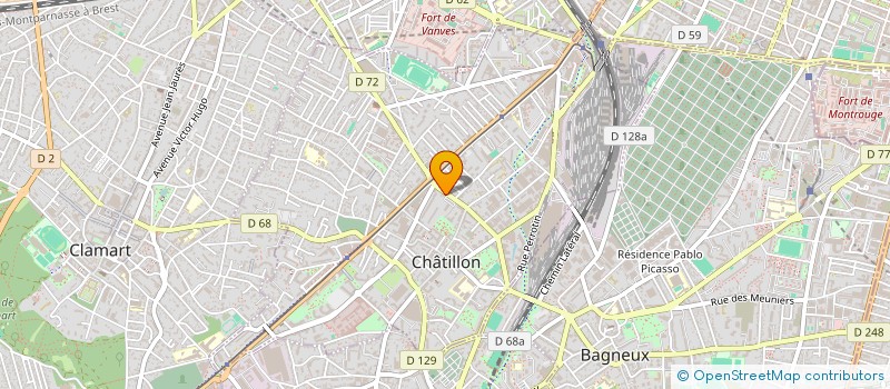 localisation de l'entreprise V.F.T DISTRIBUTION  CHATILLON