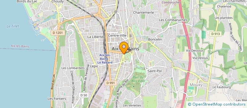 localisation de l'entreprise V.G. CLUB à AIX LES BAINS