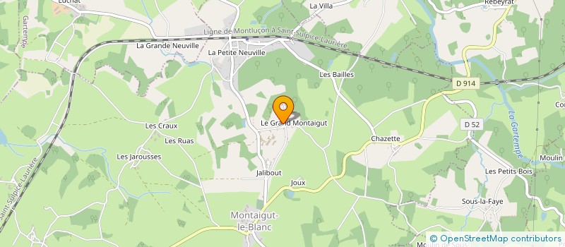 localisation de l'entreprise V.G.M. ROSARI à MONTAIGUT-LE-BLANC